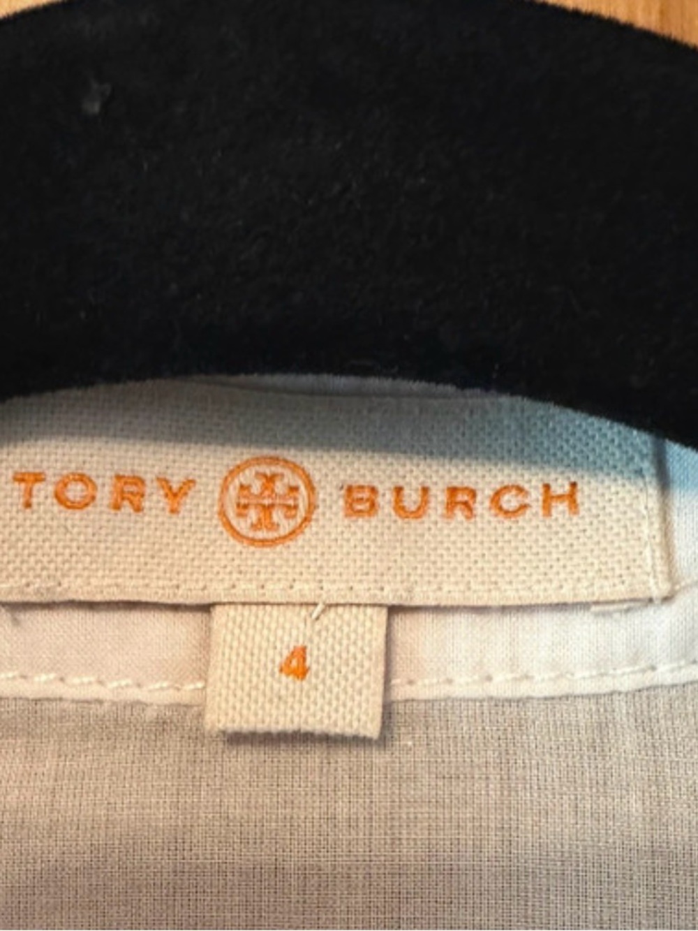 Tory Burch White Button-Down Shirt with Gold Buttons - Picture 4 of 7